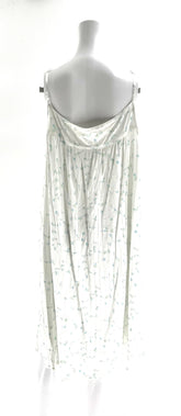 Womens Size XL Eileen West Nightgown Sleepwear White With Blue Flowers - TheRealThreads